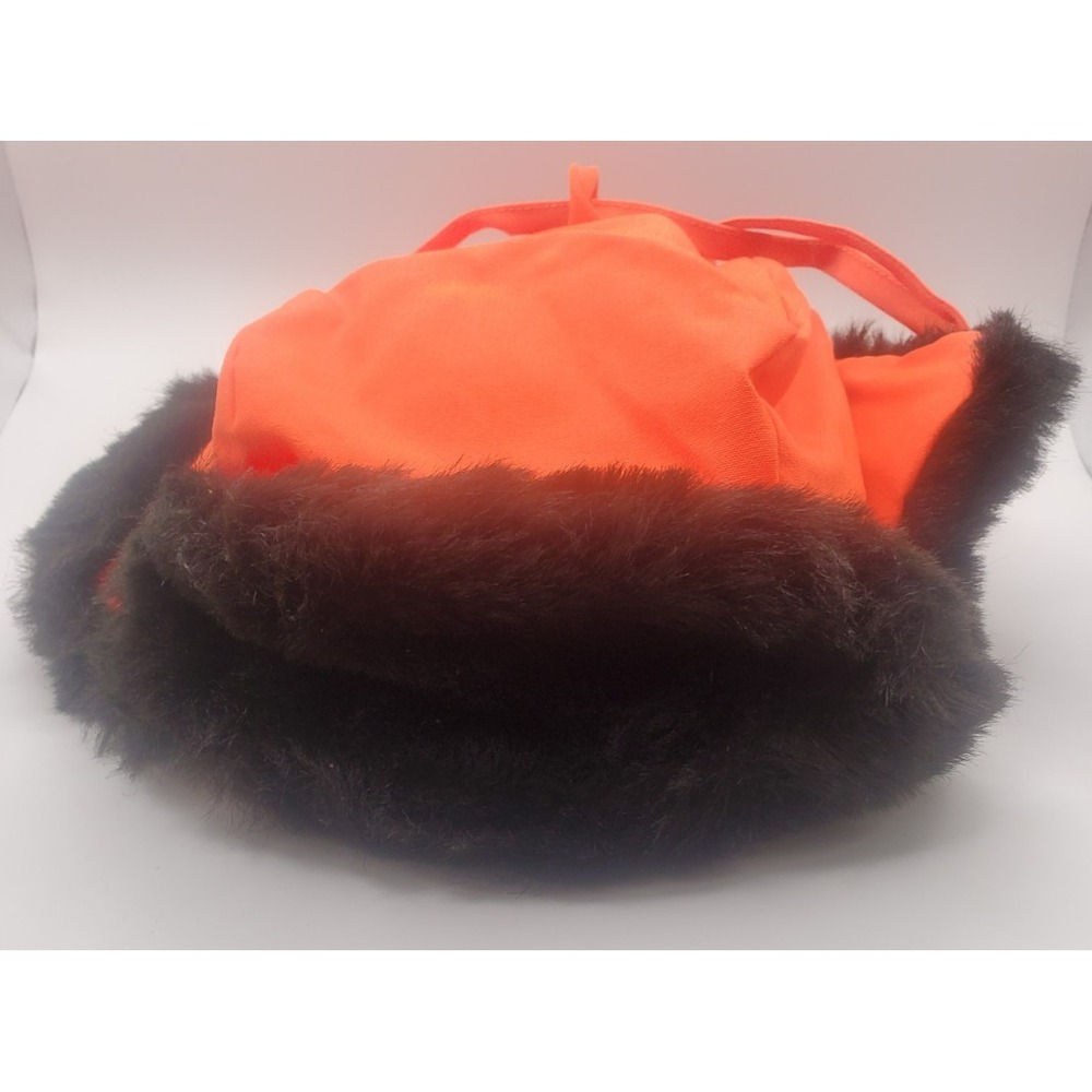 Browning Orange Insulated Hunting Hat Ear Flaps Size Large
